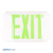 Exitronix Wet Location Polycarbonate Combination LED Exit Sign With Polycarbonate Lens Green Letters Universal Faceplate Nickel Cadmium Battery White (VEX-WPCR-U-G-WH)