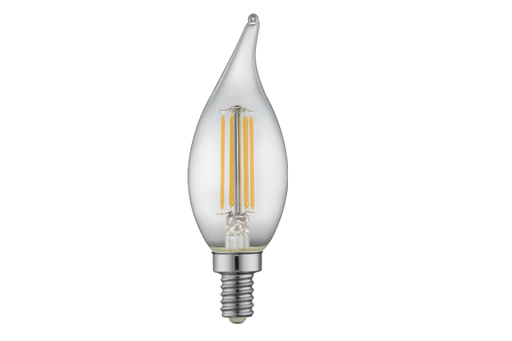 TCP LED Filament Lamp F11 40W Incandescent Replacement 4000K 4W Clear E12 Base (FF11D4040EE12C)