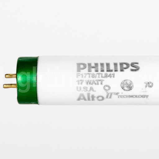 Philips 281899 F17T8/TL841/ALTO 17W 24 Inch 4100K Medium Bi-Pin G13 Base T8 Bulb (927850084102)