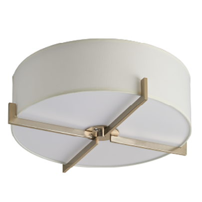 Light Efficient Design Linen Drum Fixture
