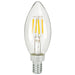 TCP LED Classic Filaments 4W B11 Dimmable 15000 Hours 40W Equivalent 3000K 300Lm E12 Base Clear 95 CRI (FB11D4030E12SCL95)