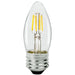TCP LED Classic Filaments 3W B11 Dimmable 15000 Hours 25W Equivalent 3000K 250Lm E26 Base Clear 95 CRI (FB11D2530E26SCL95)