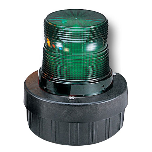 Federal Signal Audible Visual Flashing LED Light UL/cUL 120VAC Green (AV1-LED-120G)