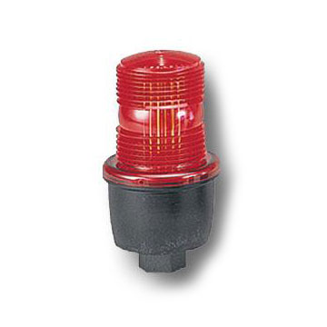 Federal Signal StreamLine LED Light Low Profile UL/cUL 120VAC NPT Pipe Mount Red (LP3PL-120R)