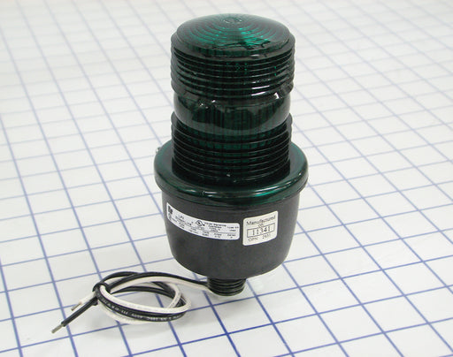 Federal Signal StreamLine Strobe Light Low Profile UL/cUL 120VAC Male Pipe Mount Green (LP3M-120G)