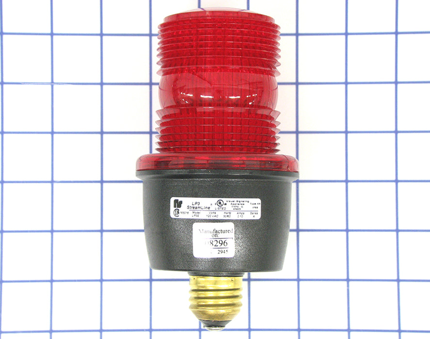 Federal Signal StreamLine Strobe Light Low Profile UL/cUL 120VAC Edison Mount Red (LP3E-120R)