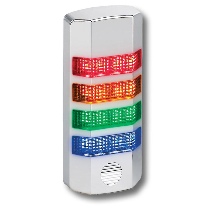 Federal Signal SemiStat LED Status Indicator UL/cUL 24VAC/DC Quad Color White (SCB-024QC)