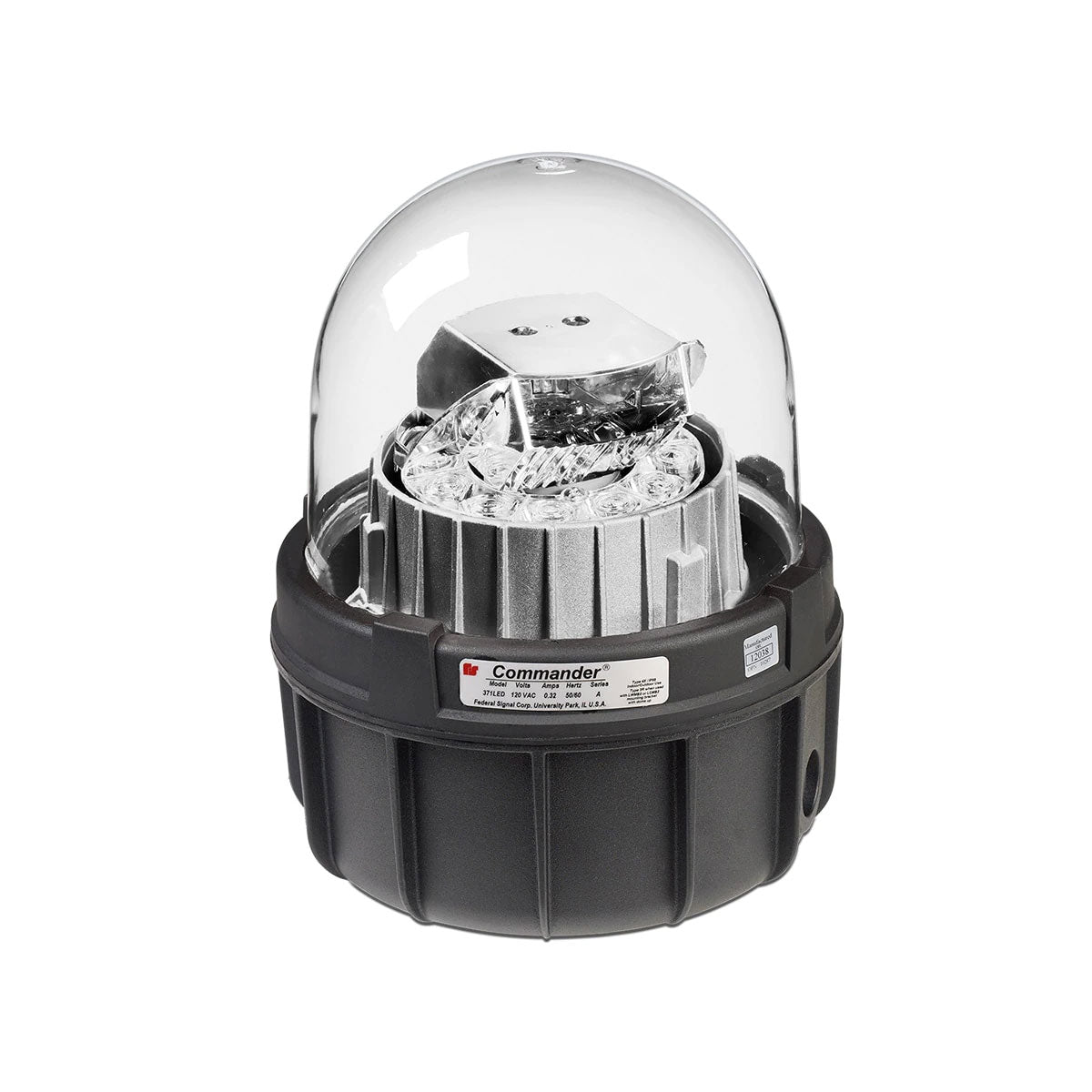 Federal Signal 371LED-120C Commander LED Rotating Light 120VAC Clear ...