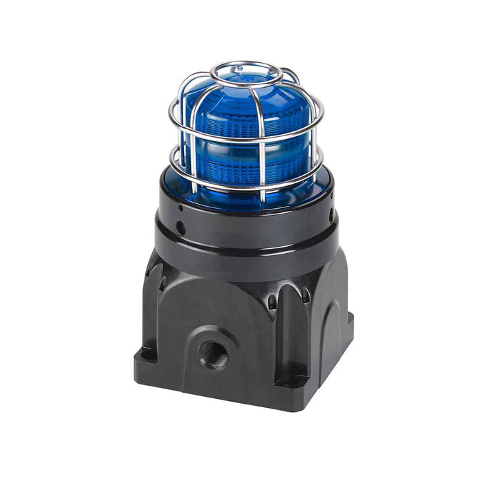 Federal Signal Global Series LED Light Hazardous Location UL And cUL CID2 Zone Listed 24VDC EX D Surface Mount High-Profile Lens Blue (G-LED-DC-D-B-H)