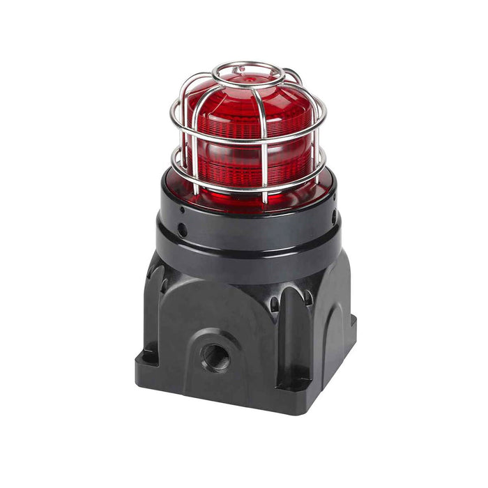 Federal Signal Global Series LED Light Hazardous Location UL And cUL CID2 Zone Listed 24VDC EX D Surface Mount High-Profile Lens Red (G-LED-DC-D-R-H)