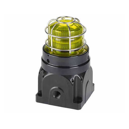 Federal Signal Global Series LED Light Hazardous Location UL/cUL CID2 Zone Listed 120-240VAC EX D Surface Mount High-Profile Lens Yellow (G-LED-AC-D-Y-H)