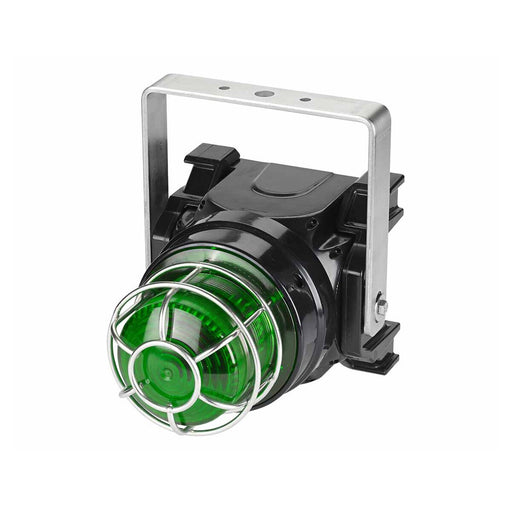 Federal Signal Global Series LED Light Hazardous Location UL/cUL CID2 Zone Listed 120-240VAC EX D U-Bracket Mount High-Profile Lens Green (G-LED-AC-T-G-H)