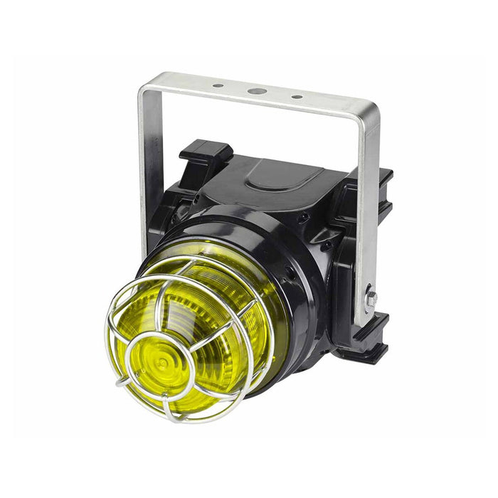 Federal Signal Global Series LED Light Hazardous Location UL/cUL CID2 Zone Listed 120-240VAC EX D U-Bracket Mount High-Profile Lens Yellow (G-LED-AC-T-Y-H)