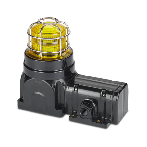 Federal Signal Global Series LED Light Hazardous Location UL/cUL CID2 Zone Listed 24VDC EX DE Surface Mount High-Profile Lens Yellow (G-LED-DC-E-Y-H)