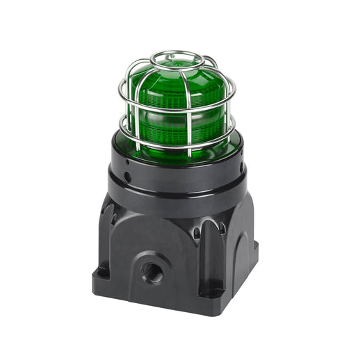 Federal Signal Global Series Strobe Light Hazardous Location UL And cUL CID2 Zone Listed 24VDC EX D Surface Mount 15J Green (G-STR-024-D-G-15J)