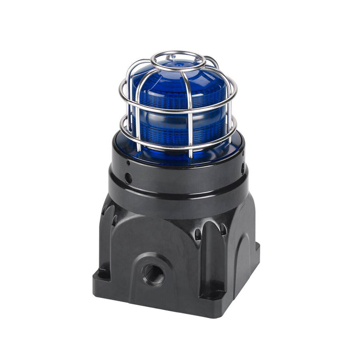 Federal Signal Global Series Strobe Light Hazardous Location UL And cUL CID2 Zone Listed 24VDC EX D Surface Mount 21J Blue (G-STR-024-D-B)