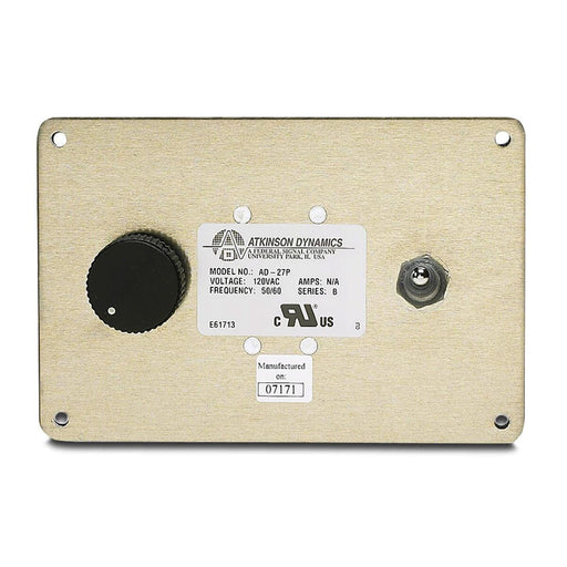 Federal Signal Intercom 120VAC T/L Switch Volume Control Panel Mount Primary Unit (AD-27PC)