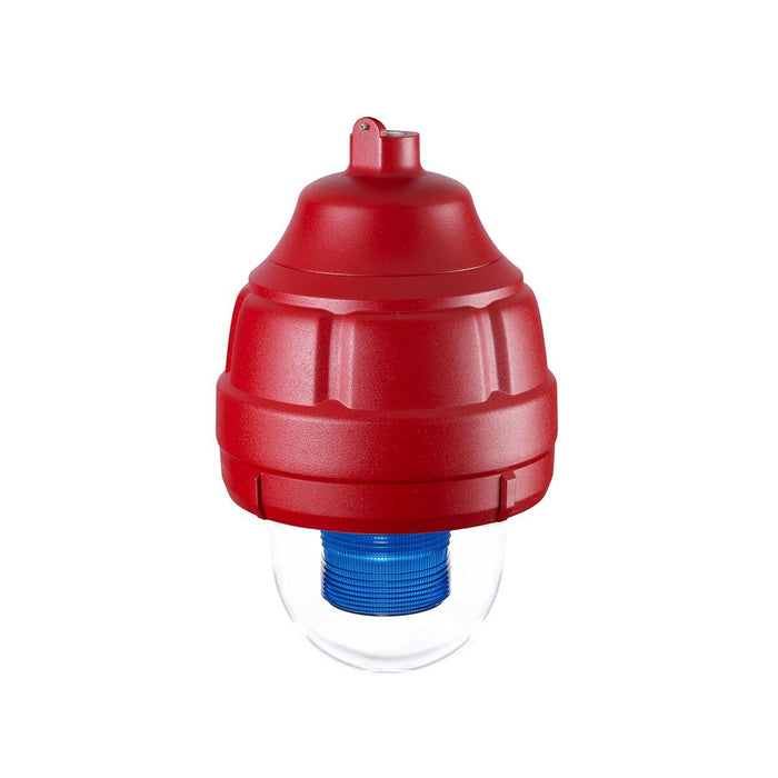 Federal Signal Strobe Light Explosion-Proof Supervised Limited In-Rush UL And cUL CID1 24VDC Red Housing Blue (FSEX-24PMB-MOD)