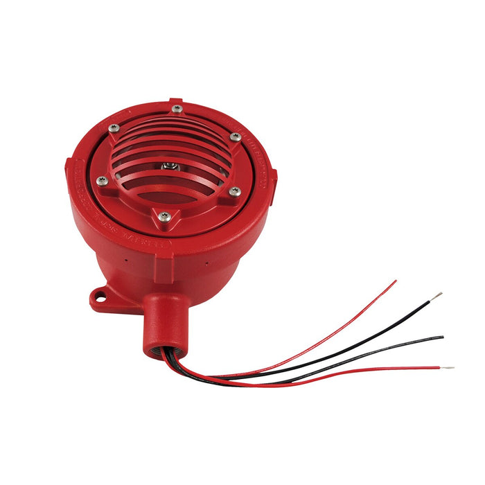 Federal Signal Vibrating Horn Explosion-Proof Supervised UL And cUL CID1 24VDC Red (FHEX-24SMR)