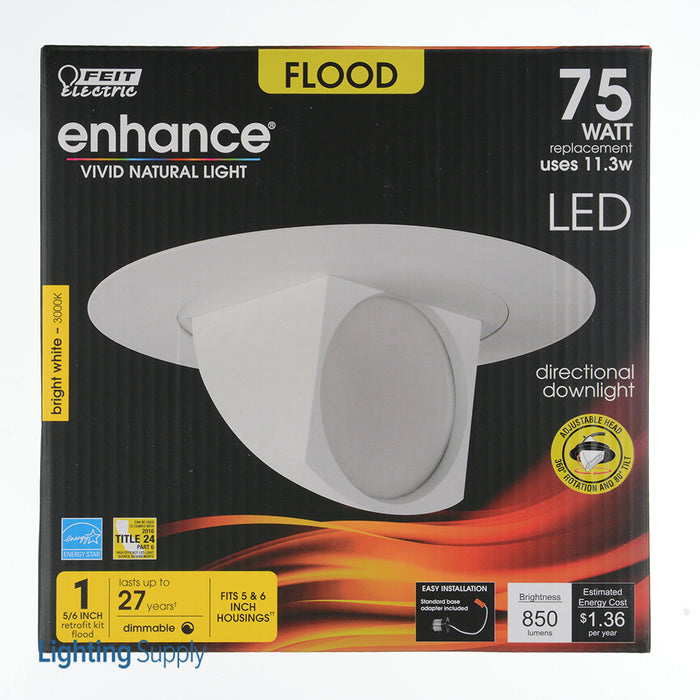 Feit Electric 5/6 Inch LED High Output 3000K Recessed Scoop Flood (LEDR56SCP/930CA)