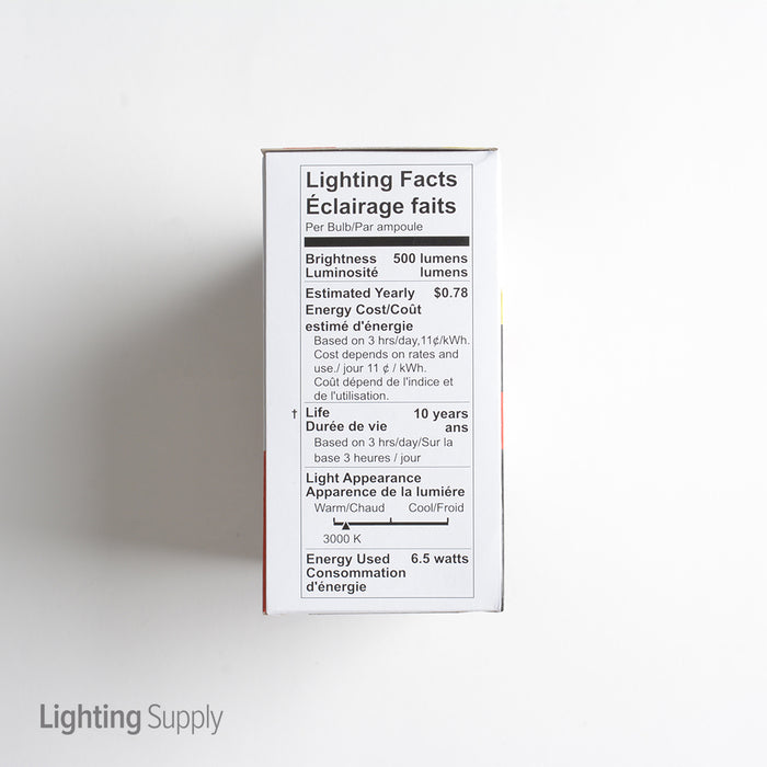 Feit Electric A15 60W Equivalent LED White Candelabra Base 2700K Bulb 3-Pack (A1560C/10KLED/3)