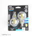 Feit Electric A15 Filament LED 40W Equivalent Dimmable Clear Candelabra Base 300Lm 5000K Bulb 2-Pack (BPA1540C/850/LED/2)