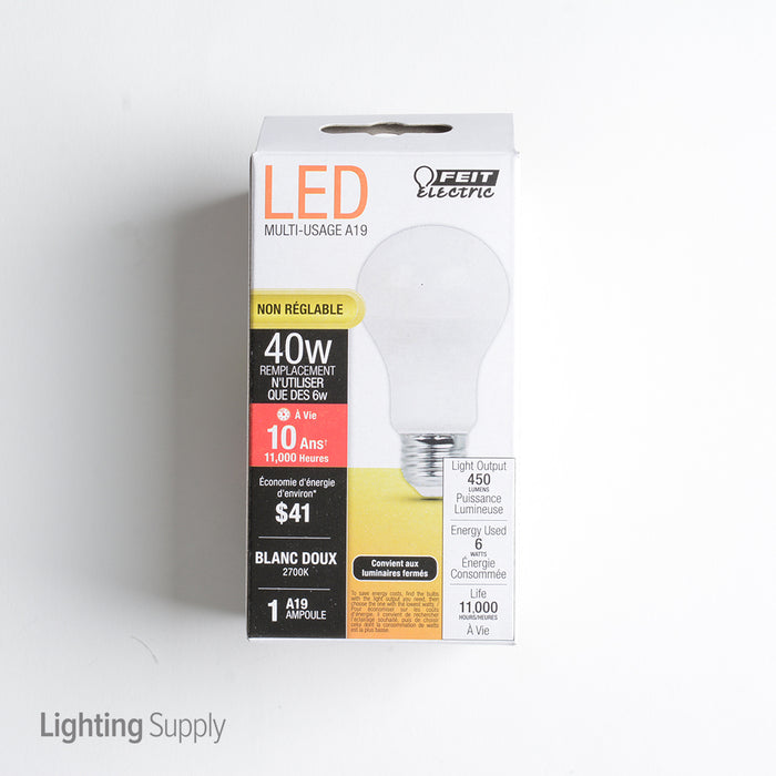 Feit Electric A19 40W Equivalent 2700K Bulb (A450/827/10KLED)