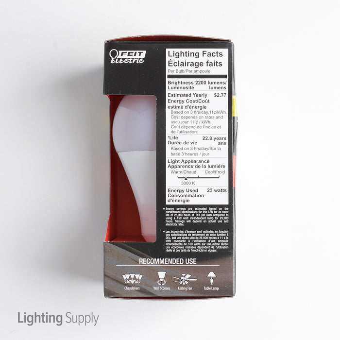 Feit Electric A23 High Lumen Performance LED 33W 4060Lm 3000K 300W Equivalent Bulb (OM300/830/LED)