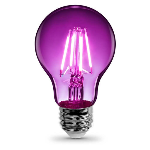 Feit Electric Filament Colored LED 3.6W Medium Base A19 Transparent Purple Bulb (A19/TP/LED)