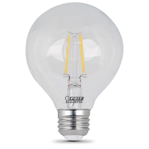 Feit Electric Filament LED 60W Equivalent Dimmable Medium Base Clear Globe G25500Lm 5000K Bulb (BPG2560/950CA/FIL/RP)