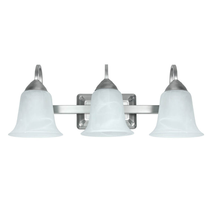 Feit Electric LED 3-Light LED Brushed Nickel Vanity With Alabaster Glass Bulb 3000K (73802)