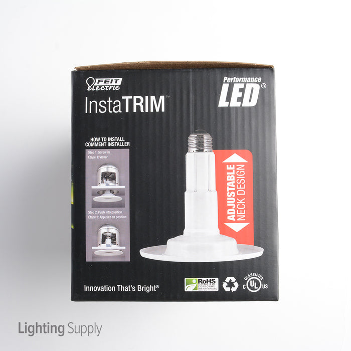 Feit Electric LED 4 Inch Instatrim Retrofit Kit Medium Base 90 CRI 2700K 540Lm 7.2W 2-Pack Fixture (LEDR4/927CA/MED/2)