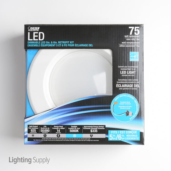 Feit Electric LED 5 Inch And 6 Inch 925Lm 5000K 75W Equivalent Dimmable Retrofit Kit (LEDR56/950CA)