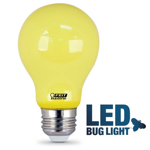 Feit Electric LED A-Shape Non-Dimmable Omnidirectional Filament Yellow Bug Light 60W Equivalent Bulb (A19/BUG/LED)