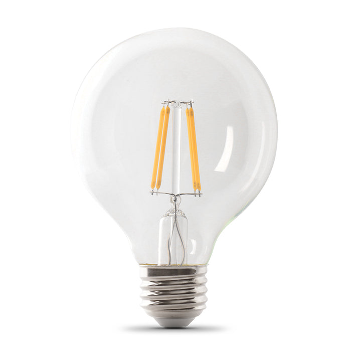 Feit Electric LED Globe G25 40W Equivalent 350Lm Filament Clear Glass Medium 2700K CEC Compliant Bulb (BPG2540/927CA/FIL/RP)