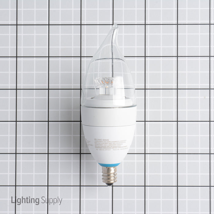 Feit Electric LED Smart Bulb Dimmable Bent Tip Candelabra Base Decorative Bulb 40W Equivalent 3000K Bulb (CFC/300/LED/HBR)