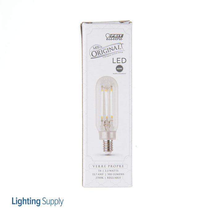 Feit Electric T8 E12 LED Clear Vintage Bulb 2700K (T8C/CL/VG/CA/LED)