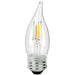 TCP LED Filaments High CRI Decorator Lamp F11 5W 500Lm 2700K E26 Base Dimmable Clear 95 CRI (FF11D6027E26SCL95)