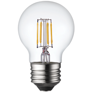 TCP LED Filaments High CRI Decorator Lamp G16 4W 350Lm 5000K E26 Base Dimmable Clear 95 CRI (FG16D4050E26SCL95)
