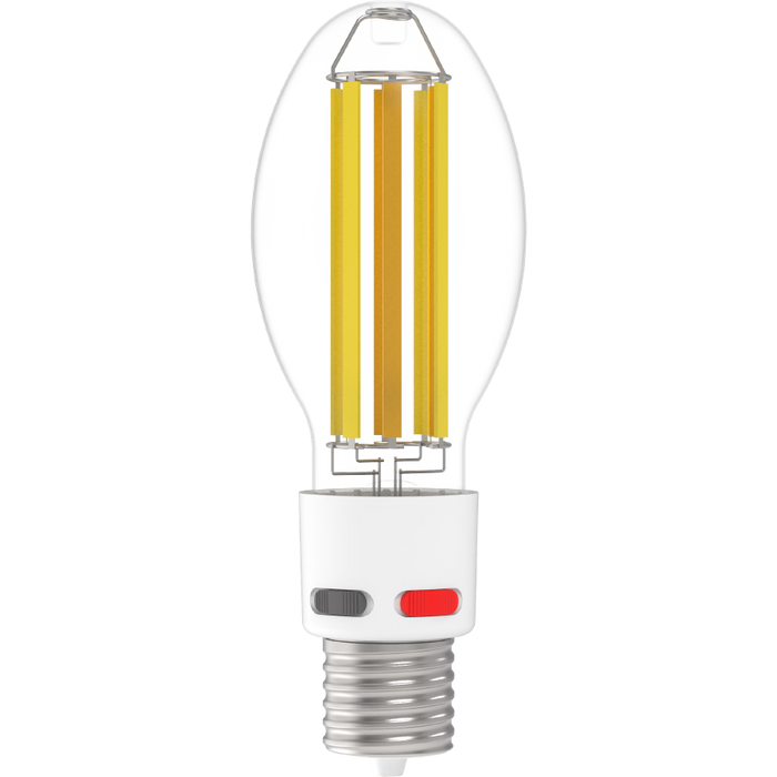 RAB LED Glass Filament HID ED28 Lamp Wattage/CCT Selectable 25W/20.5W/17W 3000K/4000K/5000K EX39 Base 80 CRI Dimmable (FHID-25S-EX39-8CCT)