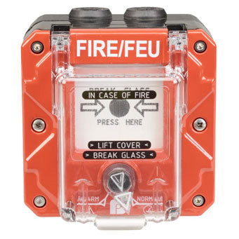 Federal Signal Call Point North America Fire Break Glass 1/2 NPT Red Dual Screw Terminal Lift Flap Fire/FEU Fire/FEU ATEX/IECEx CE/UKCA UL/ULC UL/CUL (CP-BG-N-R-2-FFN-00-3)