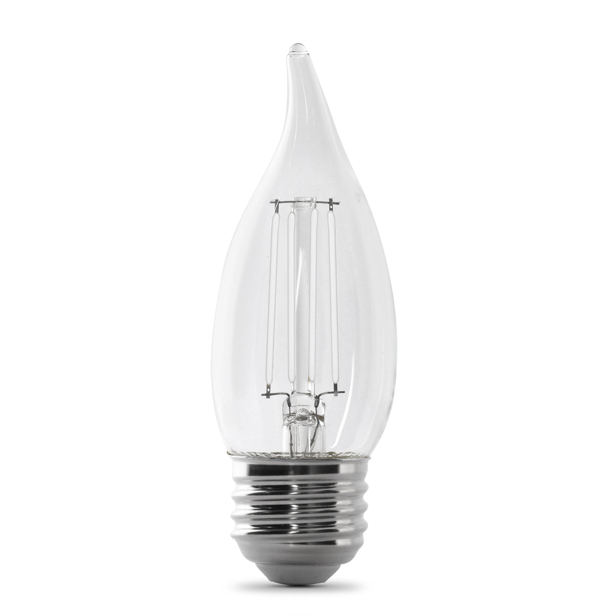 Feit Electric BPEFC40950CAWFIL/2 3.3W BA10 E26 Base Flame Tip LED Bulb ...