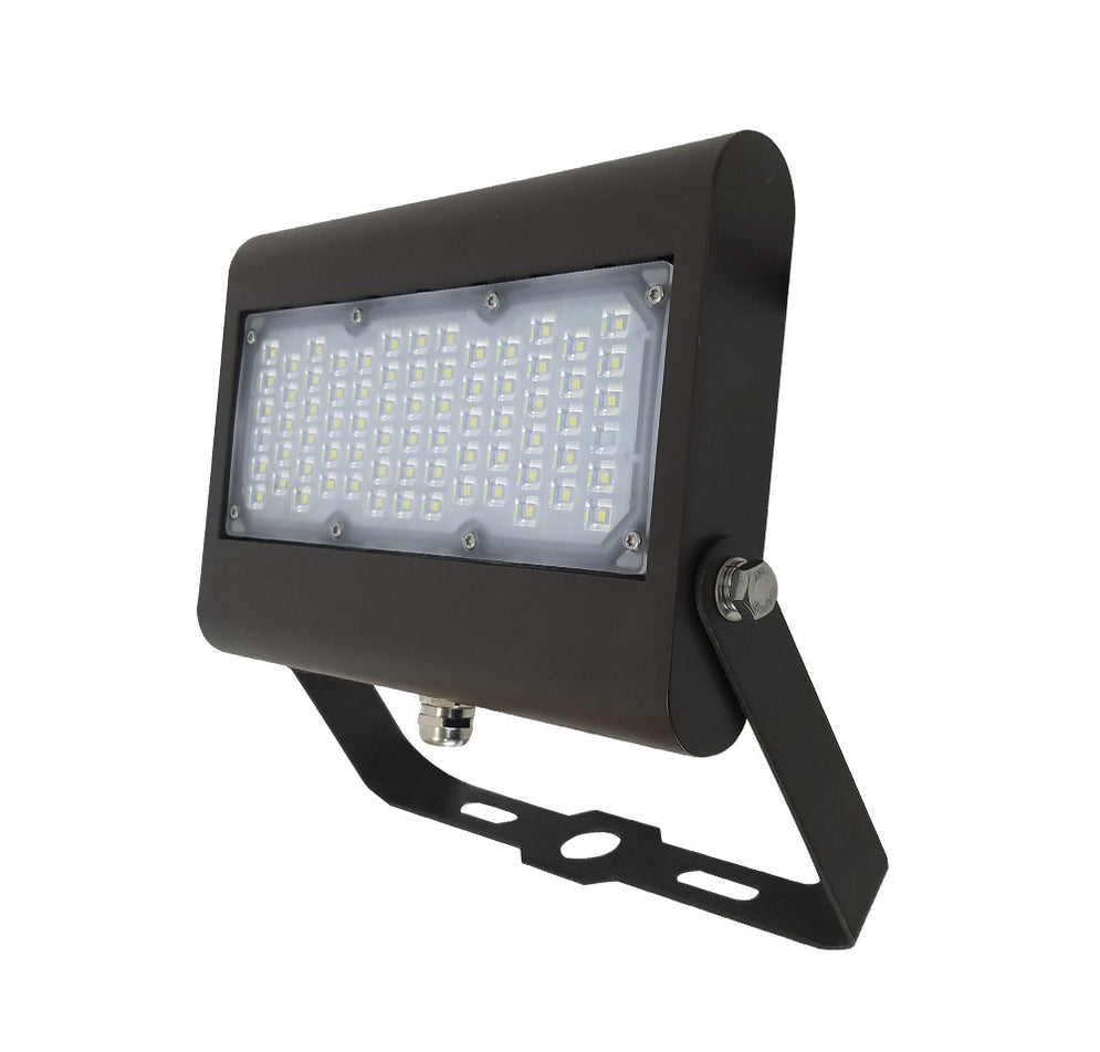 RDA Lighting 052154 FL3-LED51-B-5K-BRZ-DIM-KN Floodlight 51W 120-277V ...