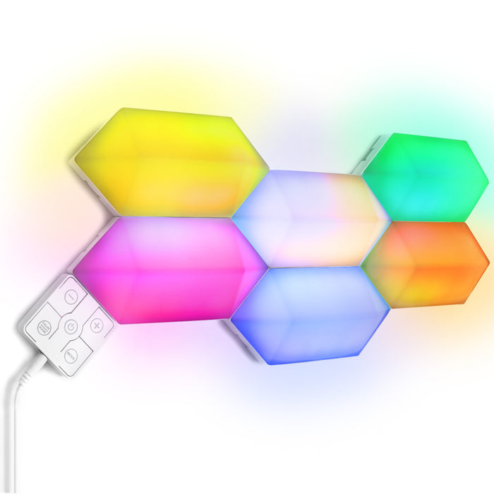 Feit Electric Smart Linkable Hexagon Light Tiles 6-Pack Starter Kit (HEX/CHASE/AG/6KIT)