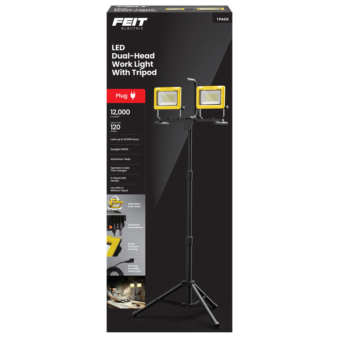 Feit Electric 12000Lm Plug-In LED Work Light With Tripod (WORK12000XLTPPLUG)