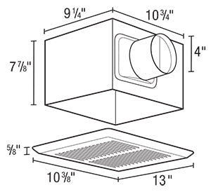 Air King Fire Rated Contractor Pack Housing (Use With FAK110T FAK130T And AKFD2) (AKFH2)