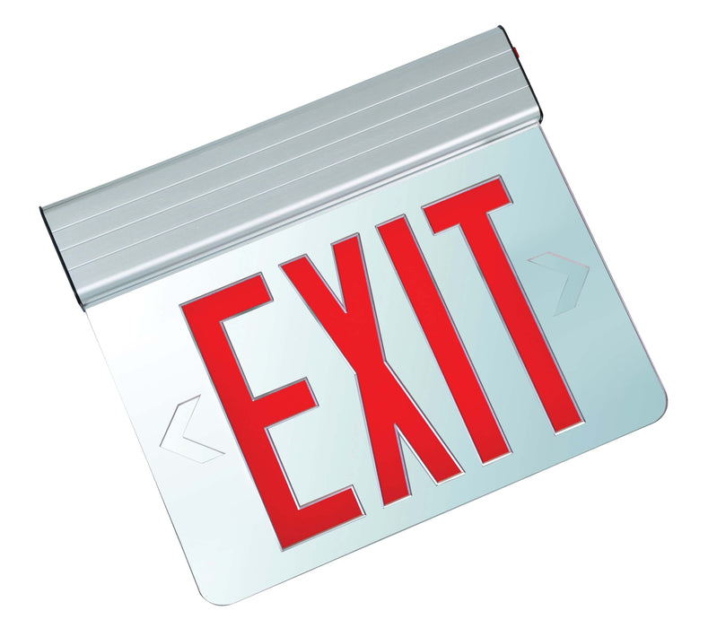 Fulham Firehorse NYC Approved Exit Sign LED Edge-Lit Aluminum Housing Single Face Battery Backup (FHNY23ASEM)