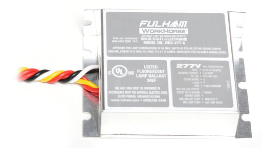 Fulham Instant Start Electronic Fluorescent Workhorse Ballast For (1-3) 64W Maximum Lamps Run At 277V (WH3-277-C)