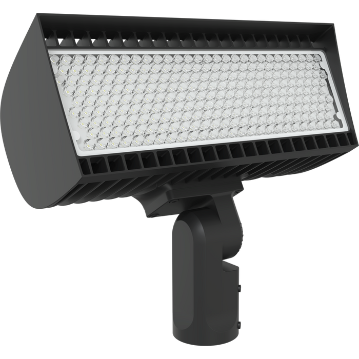 RAB FXLED LED Medium Floodlight Field-Adjustable Wattage/CCT 346W/213W 4000K/5000K 5Hx5V 480V Slipfitter Mount Bronze (FXLEDMB55SF/480)