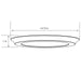 Feit Electric 15 Inch Round 3-In-1 CCT Selectable 3000K/4000K/5000K Nickel LED Ceiling Fixture (FP15D/4WY/NK)